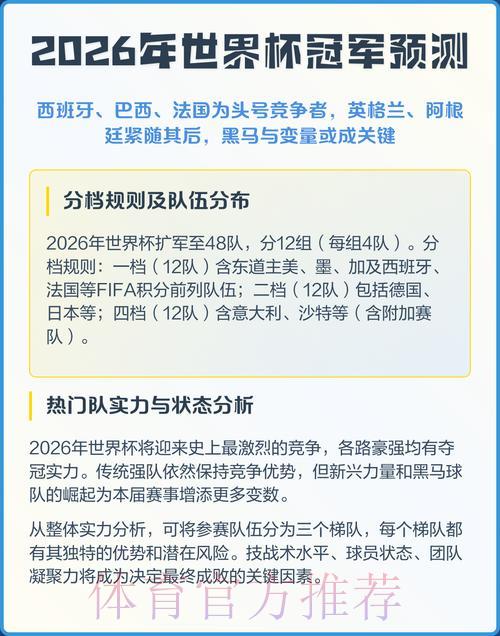 2026世界杯赛事智能分析与预测平台